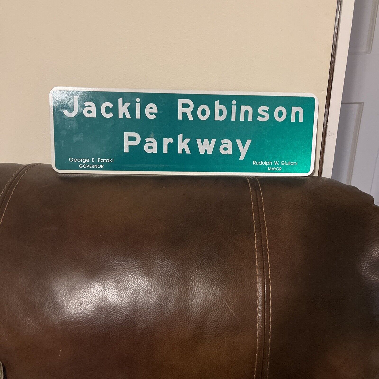 Jackie Robinson highway marker road sign 18” by 6”