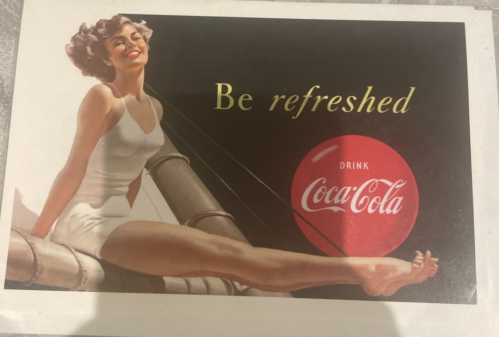 Coca-cola Original Oil 1949 Greeting Card Coke 1996 Brand new