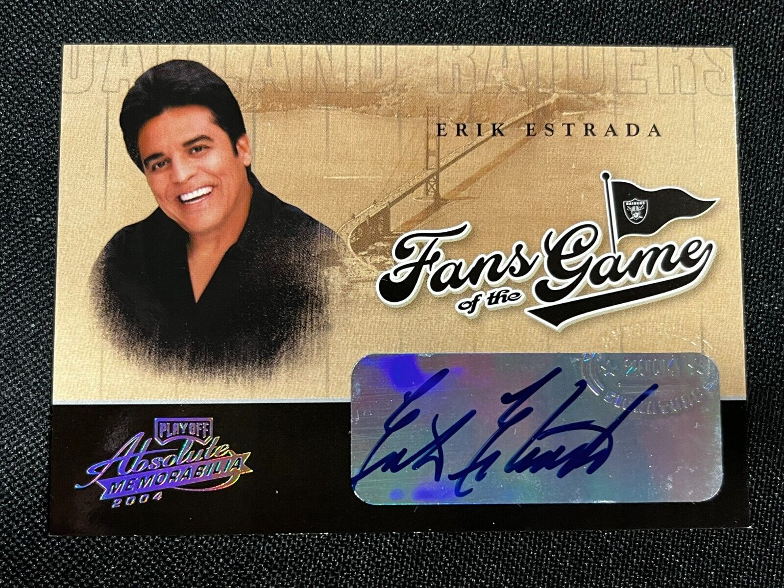 2004 Playoff Absolute Fans of Game Erik Estrada FG-1 #RD 138/300 Auto Card AA