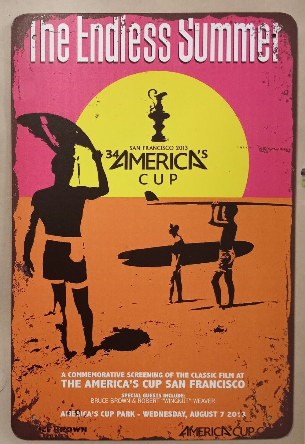 America's Cup - 2013 - San Francisco - metal hanging wall sign