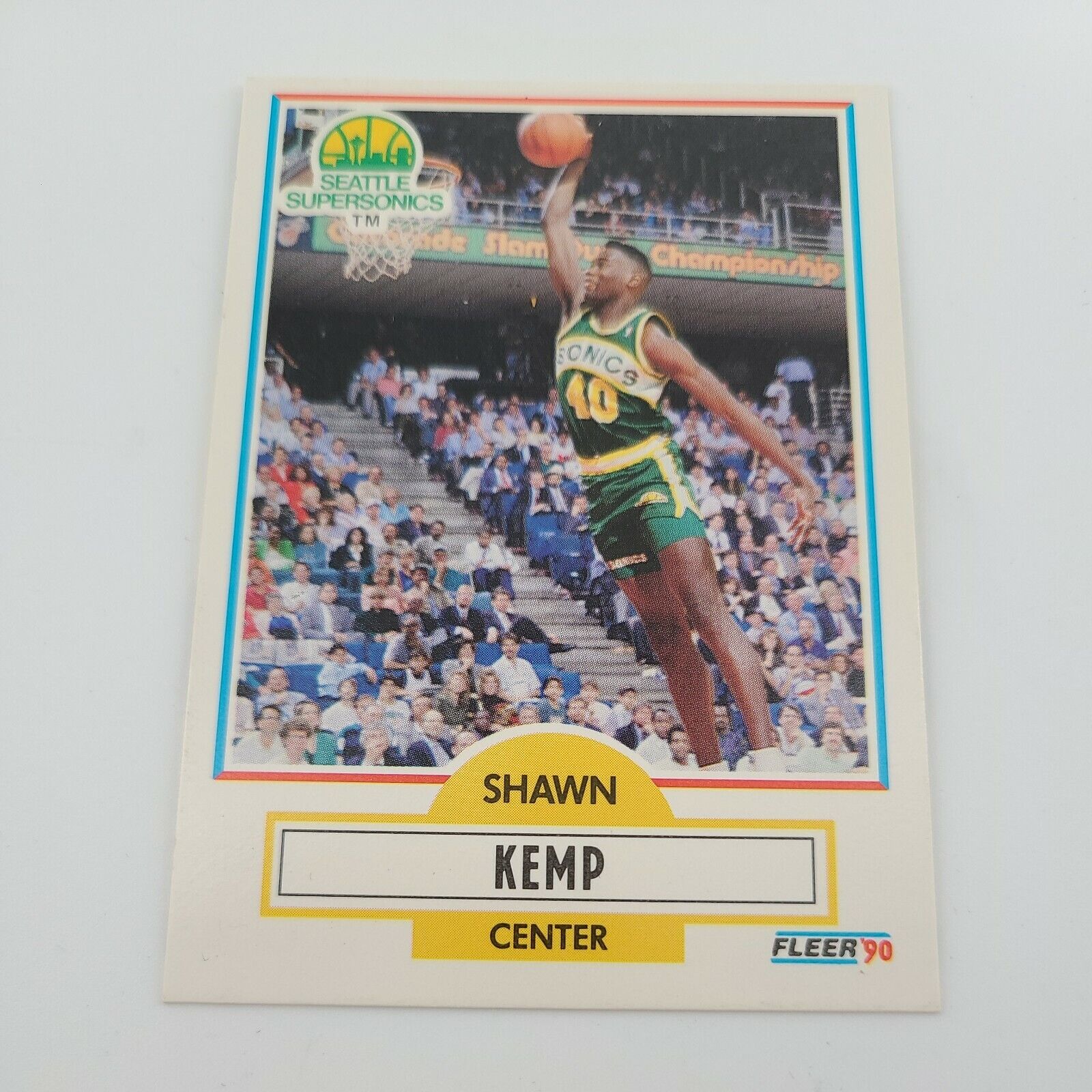 1990 Fleer Shawn Kemp #178 Seattle Supersonics Basketball Card
