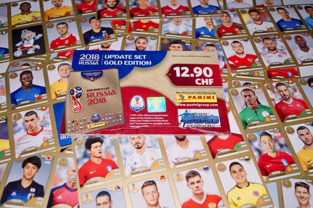 2018 PANINI Russia World Cup 18 - Swiss Gold Edition 92 Update Stickers