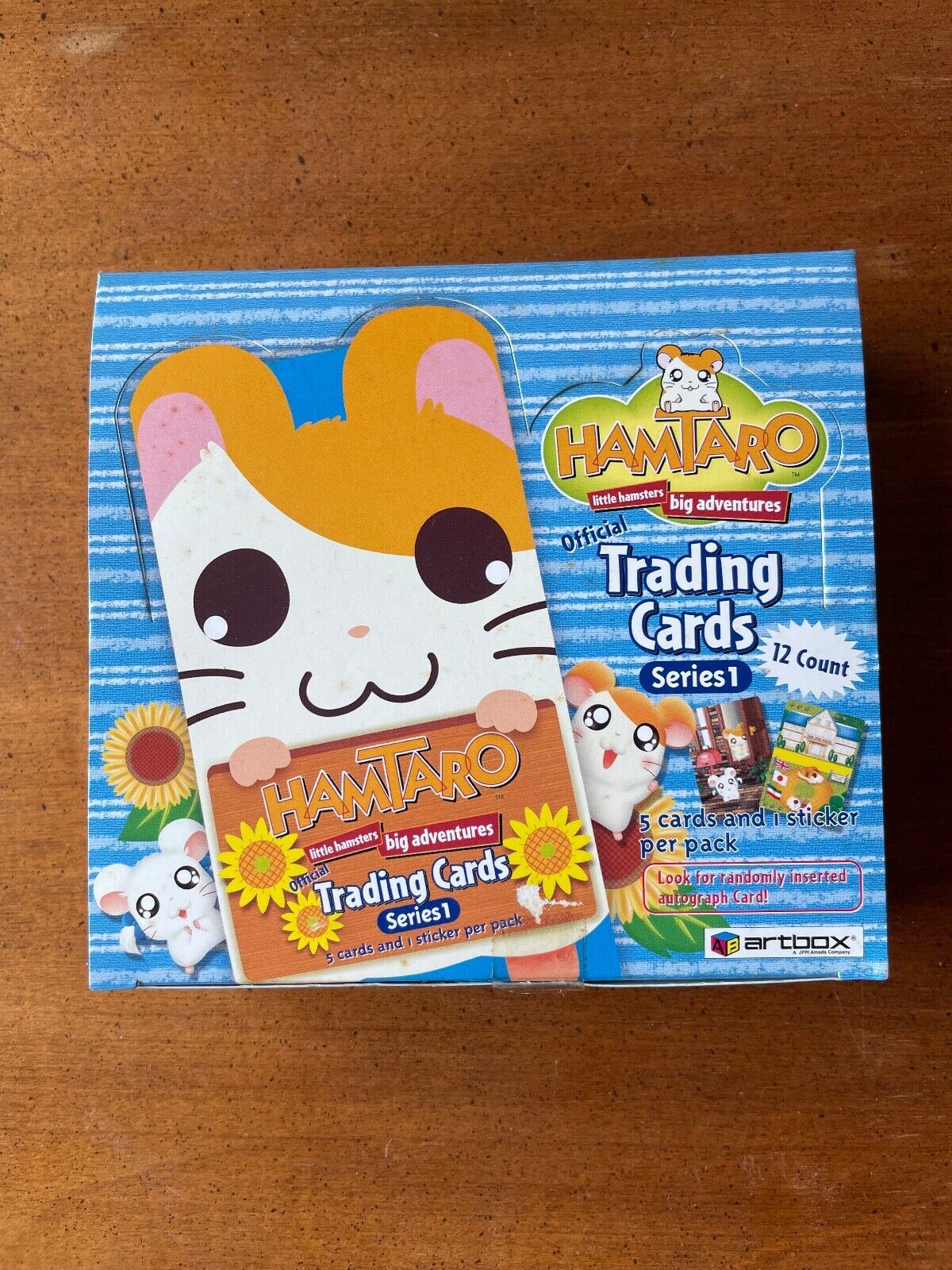Hamtaro Trading Cards Series 1 Box (12 unopened packs & mini poster 2003 Artbox)