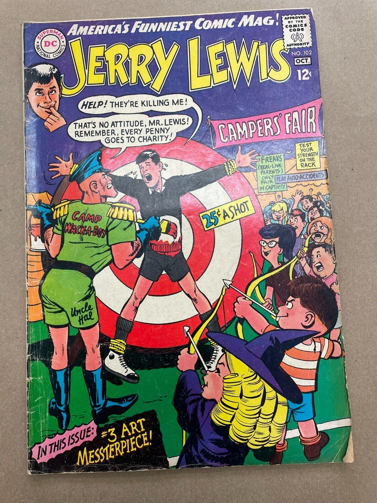 The Adventures of Jerry Lewis #102 (DC Comics Silver Age 1967) **RARE**
