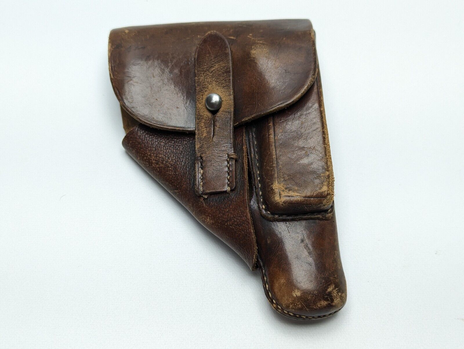 Rare German WWII Akah Walther PPK Brown Breakaway Leather Holster Marked DRGM