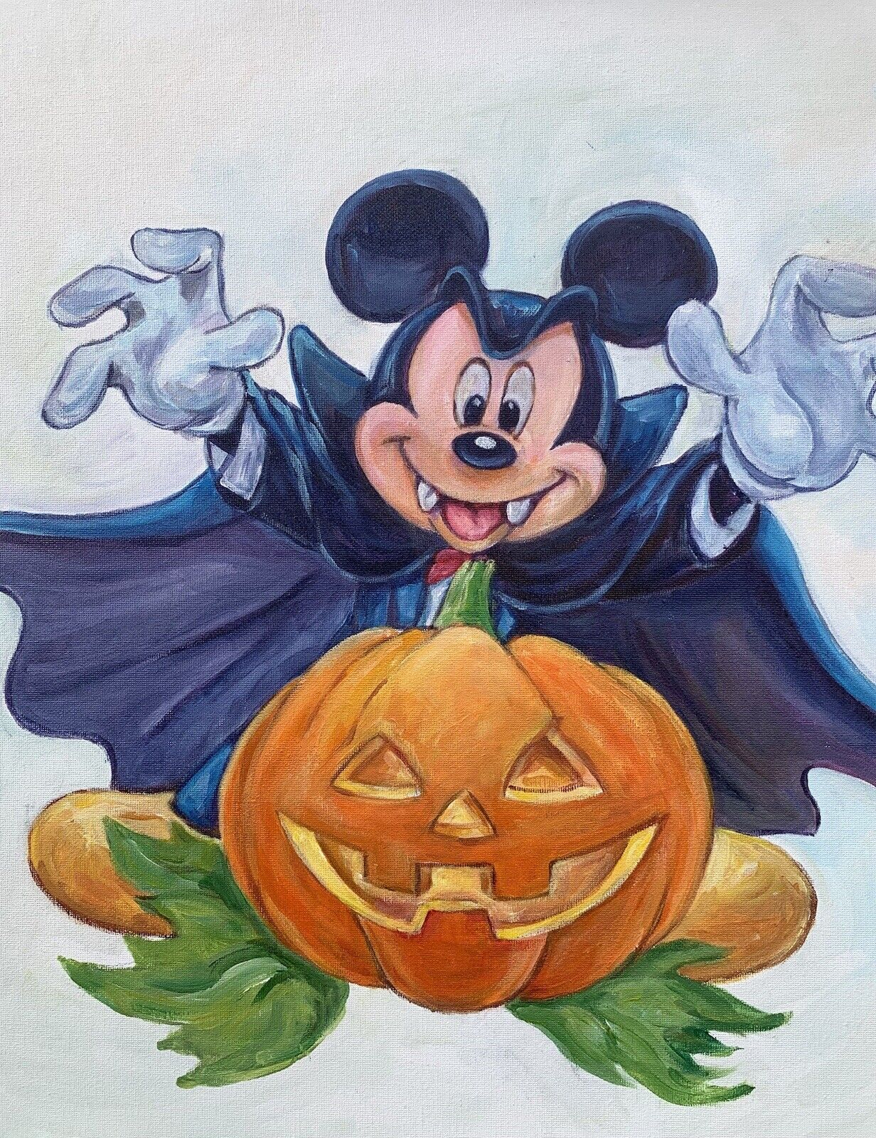 Art Original Mickey Mouse Halloween painting 16*20 inches Canvas acrylic Disney