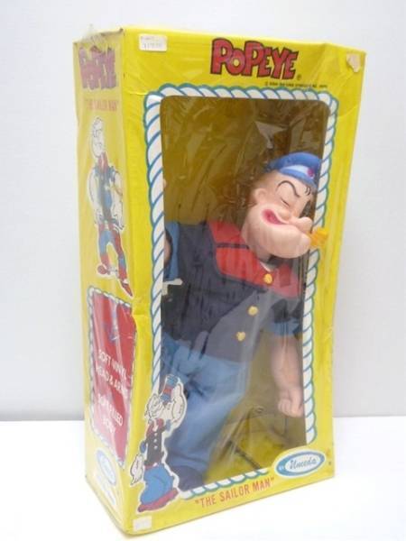 1979 Popeye Popeye Doll Dead with Box Vintage Uneeda Soft Vinyl American Chara