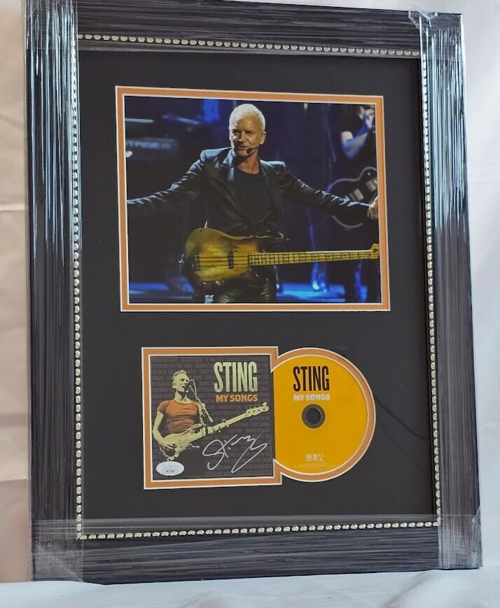 Sting Signed Autographed My Songs CD JSA Certified Framed Police