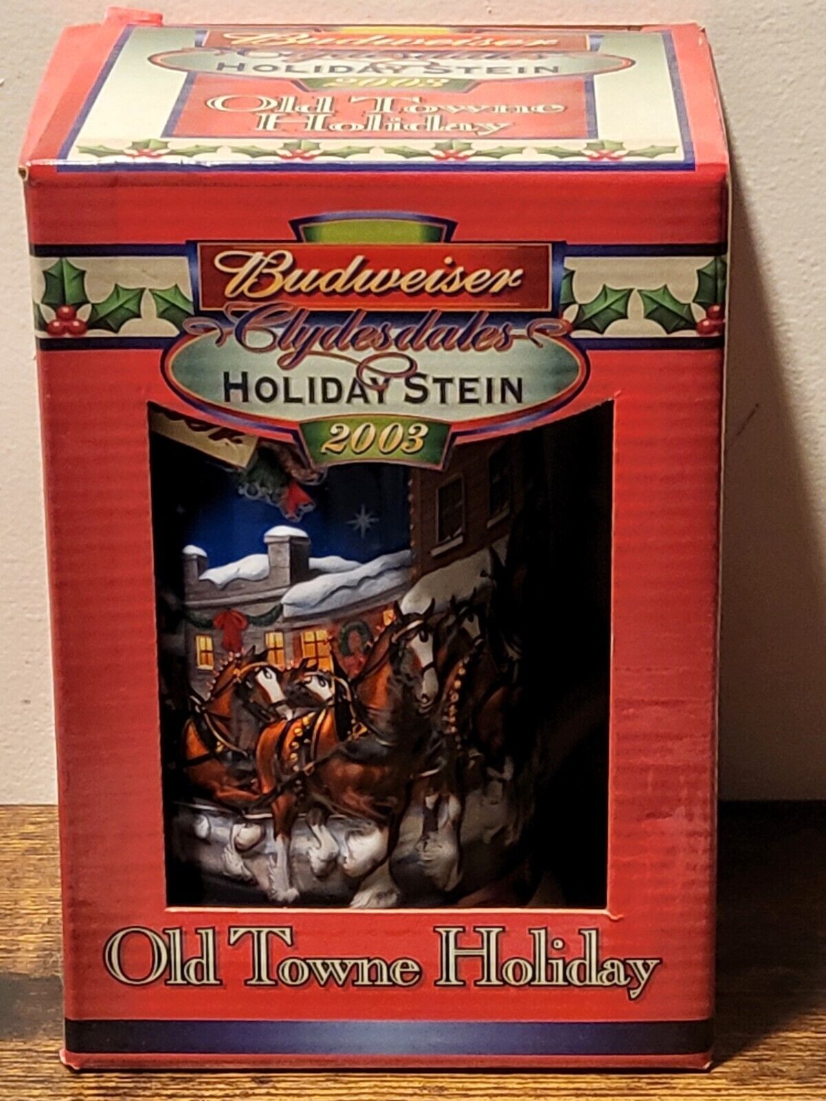 2003 Budweiser Holiday Stein Limited Edition Clydesdale 7\