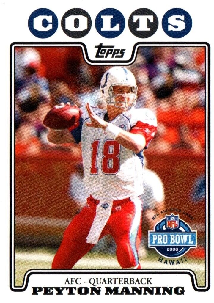 2008 Topps Peyton Manning NFL All Star Game Card #308