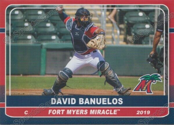 2019 Fort Myers Miracle David Banuelos RC Rookie Minnesota Twins