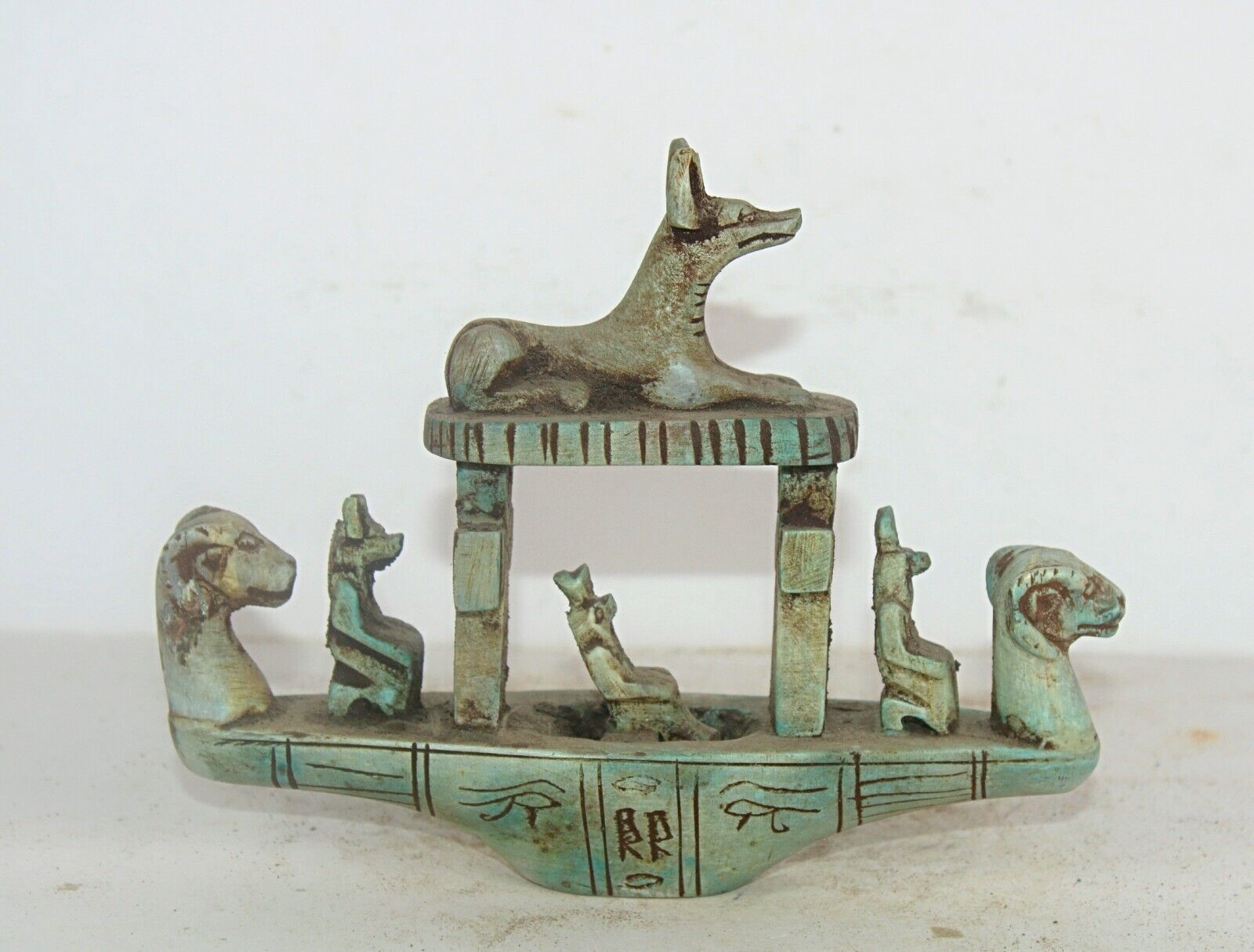 Rare Ancient Egyptian Antique Anubis Boat of Afterlife BC Egyptian Mythology