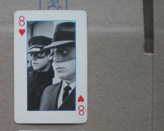 1966 Green Hornet playing card - Eight of Hearts