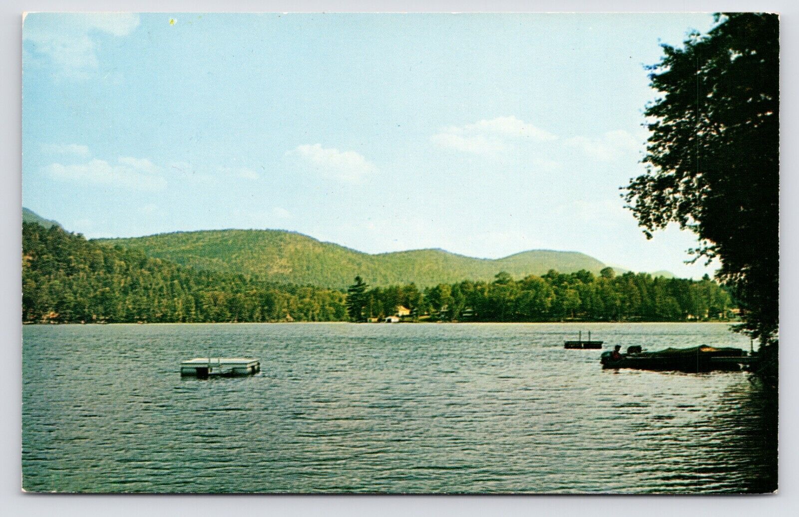 c1960s Lake St. Catherine State Park Picnic Area Dock Wells Vermont VT Postcard