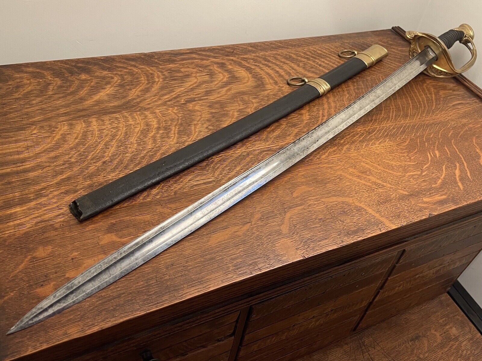 FRENCH IMPORT U.S. MODEL 1853 FOOT OFFICER\'S SWORD BY J. MANCEAUX
