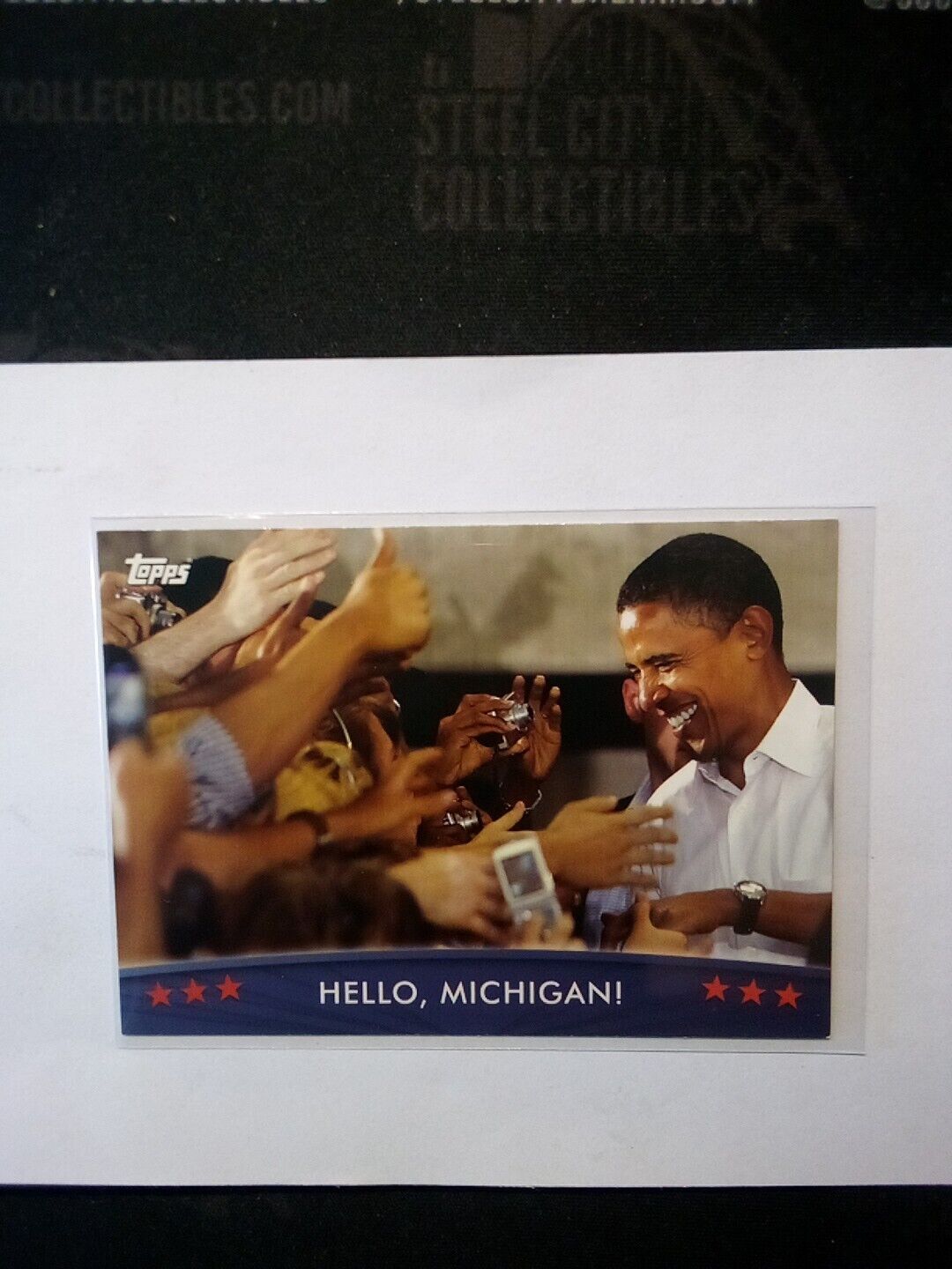 2008 Topps President Obama Collector Trading Cards Hello Michigan #40 vu1