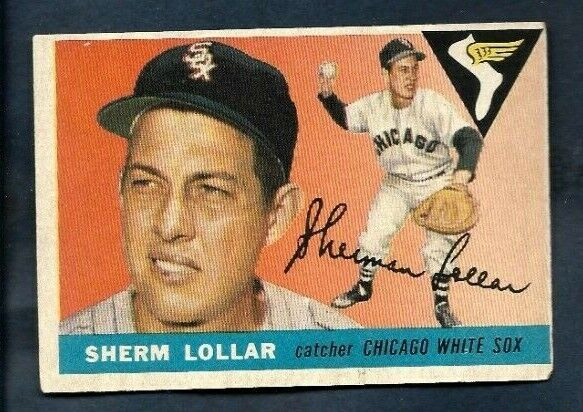 VINTAGE TOPPS 201 MLB CARD SHERM LOLLAR CHICAGO WHITE SOX 1950s ORIG Photo Y 211