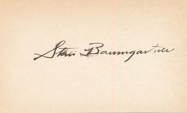 Stan Baumgartner-RARE Vintage Signed Card