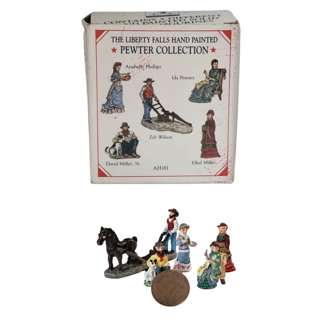 Liberty Halls Hand Painted Pewter Frontier Colorado Pioneer 5 HO Scale Figures