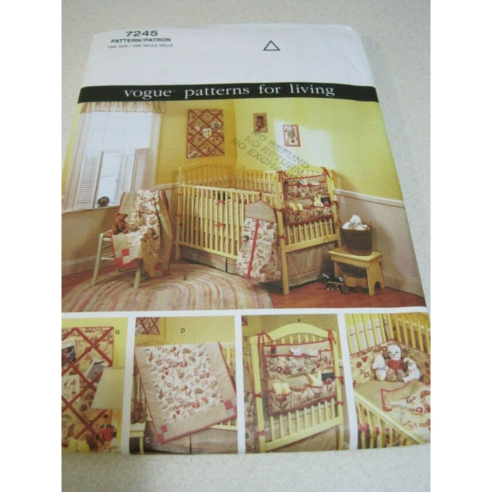 VOGUE BABY ROOM 7245 Patterns for Living UNCUT