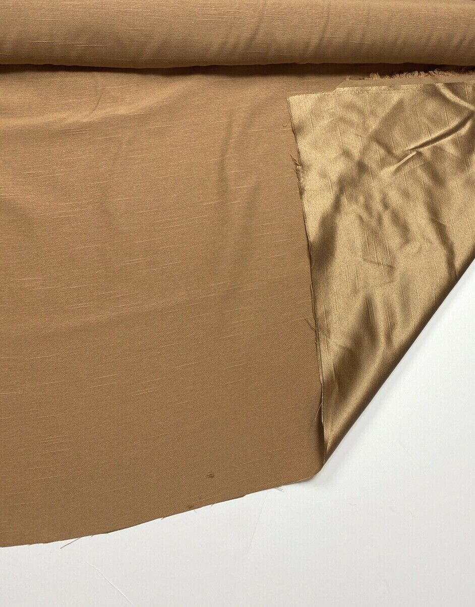 Calico Corners Discotinued Fabric Remnant 4 Yards yds x 58 Brown Satin Linen