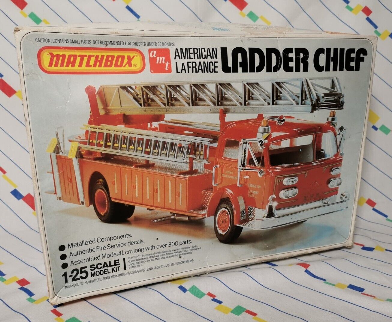AMT Matchbox 1:25 American LaFrance Ladder Chief Plastic Model Kit PK-6121 1979