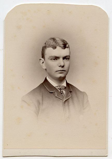 Cabinet Photo - Boston - University Young Man from Iowa - REID Family - 1883