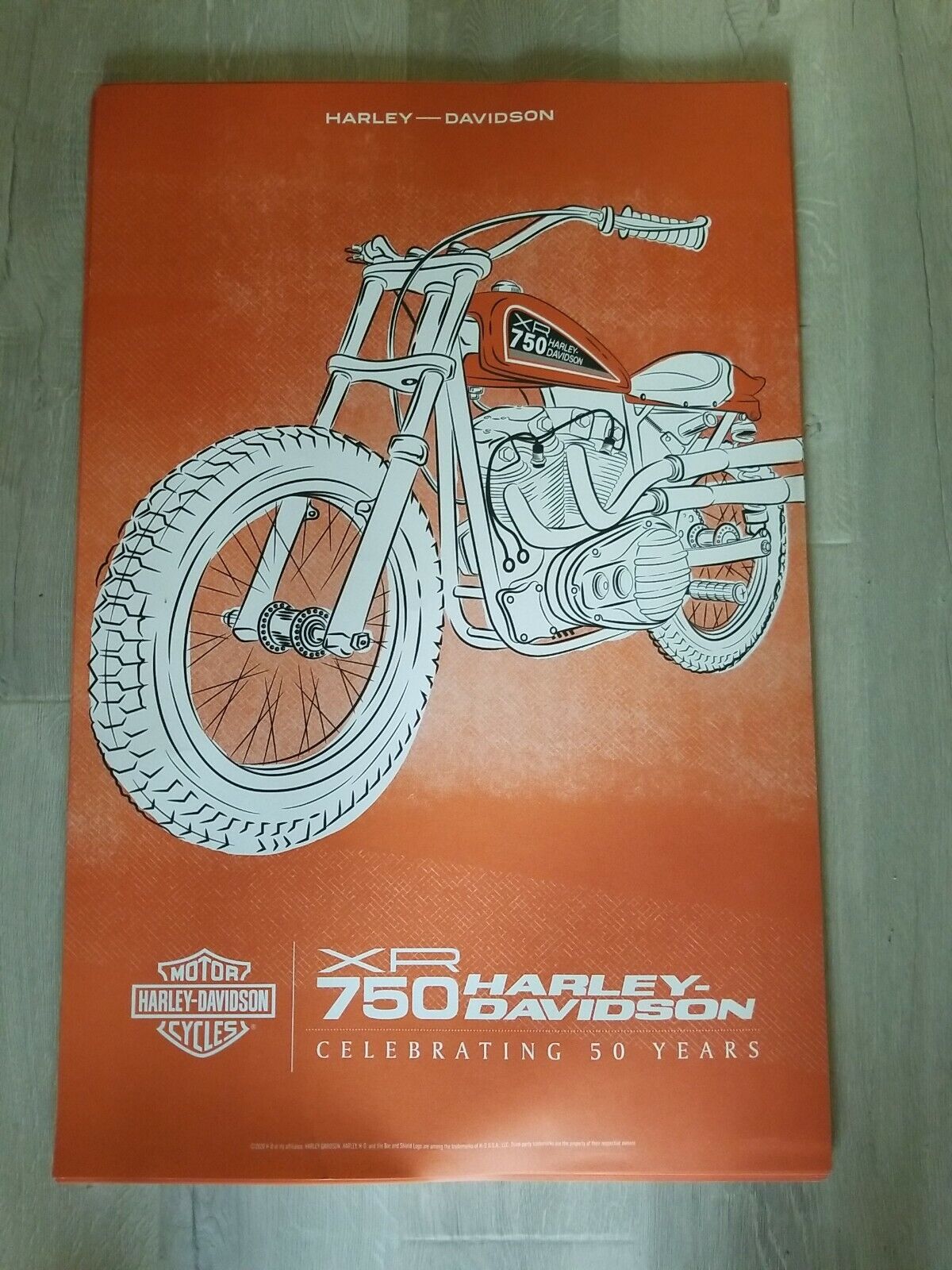 Harley-Davidson 2020 50th Anniversary XR750 Limited Dealer Poster Sz 36\