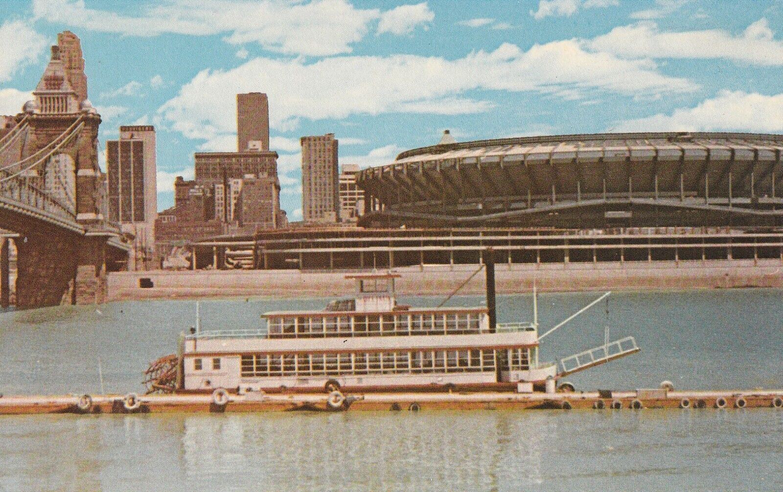 Cincinnati Reds Riverfront Stadium Postcard - Uncommon Under Construction View