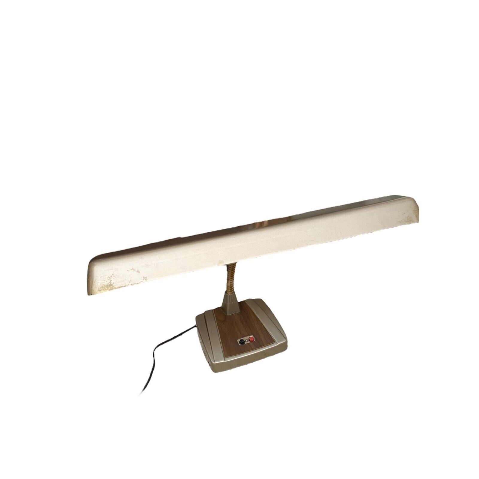 Vintage Industrial Drafting Goose Neck Table Desk Lamp Florescent tested Metal