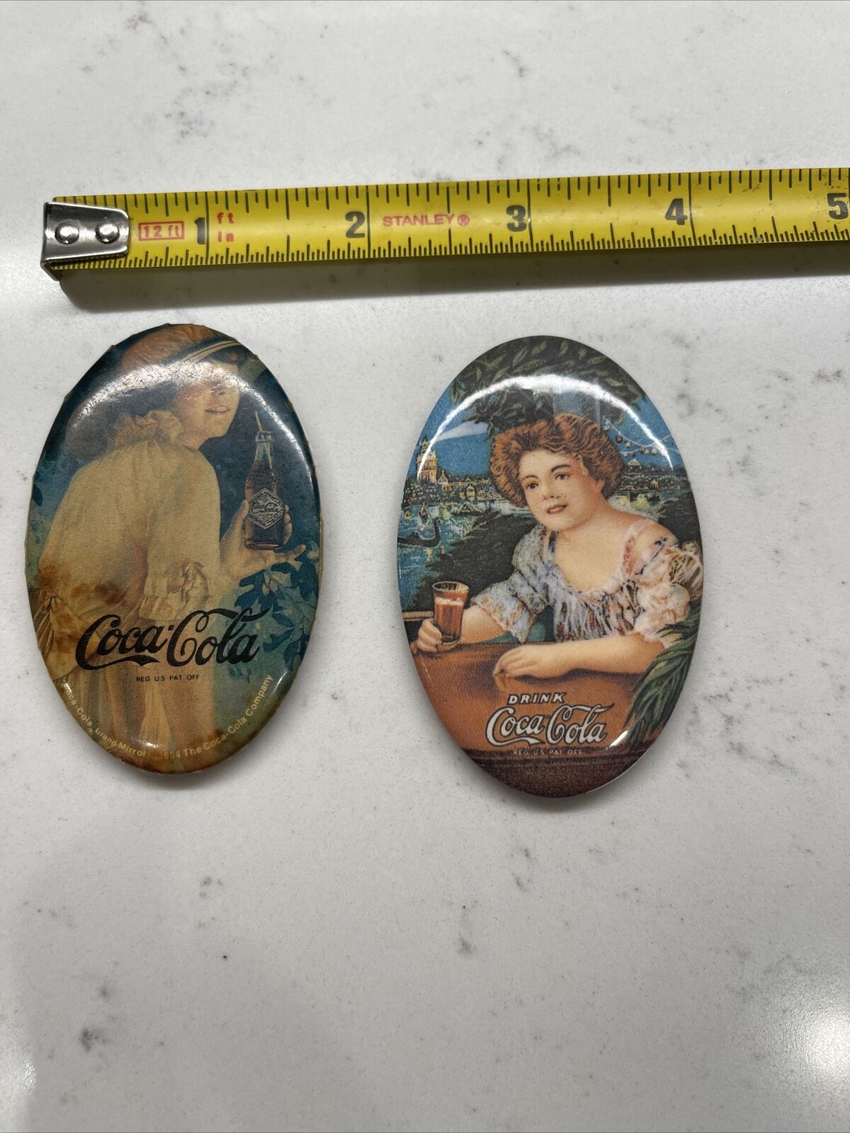 Vintage Coca Cola Pocket Mirror Lot Of 2