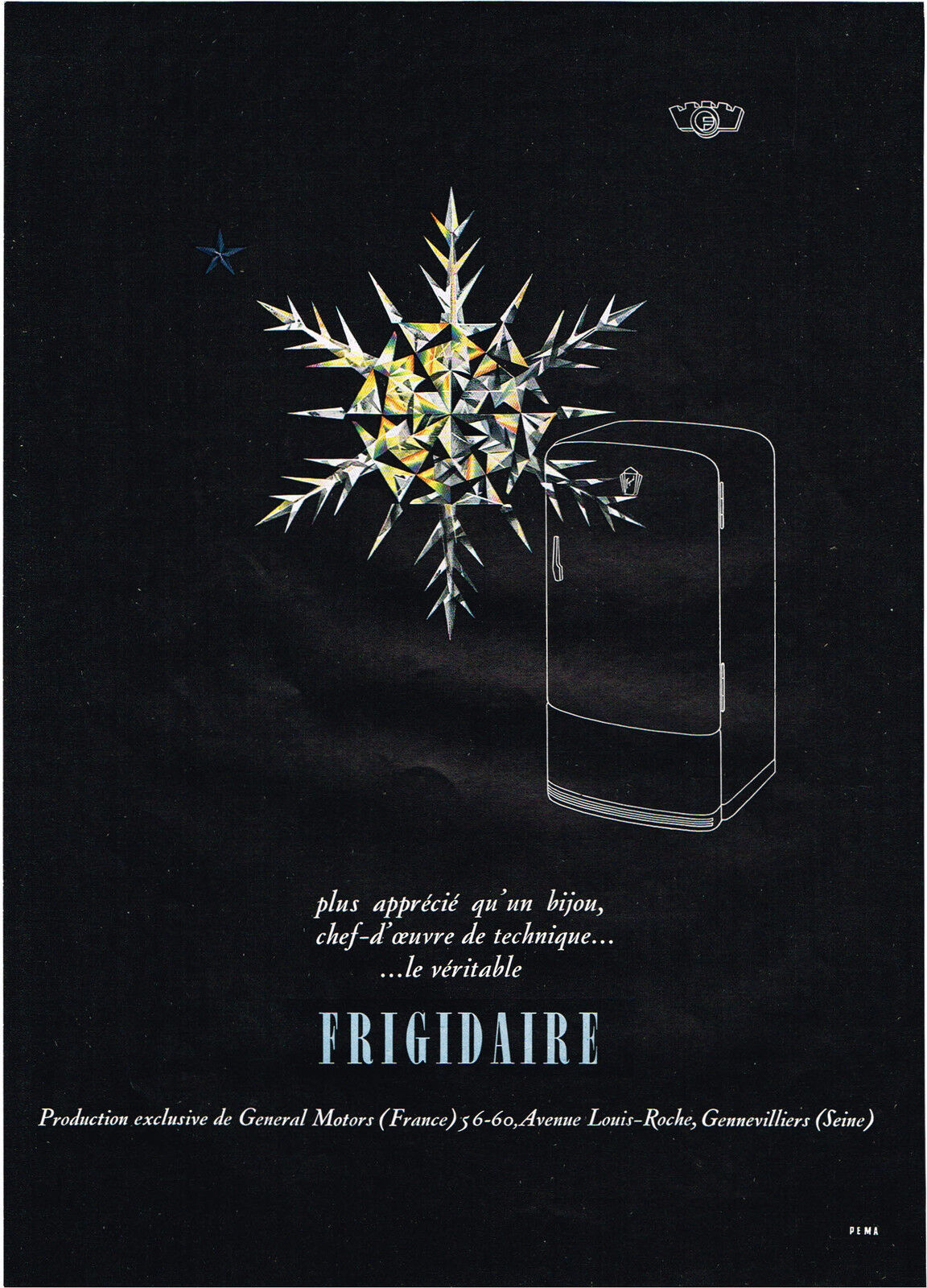 ***Refrigerator ***Advertising - 1950 - 27 x 37.5 Size