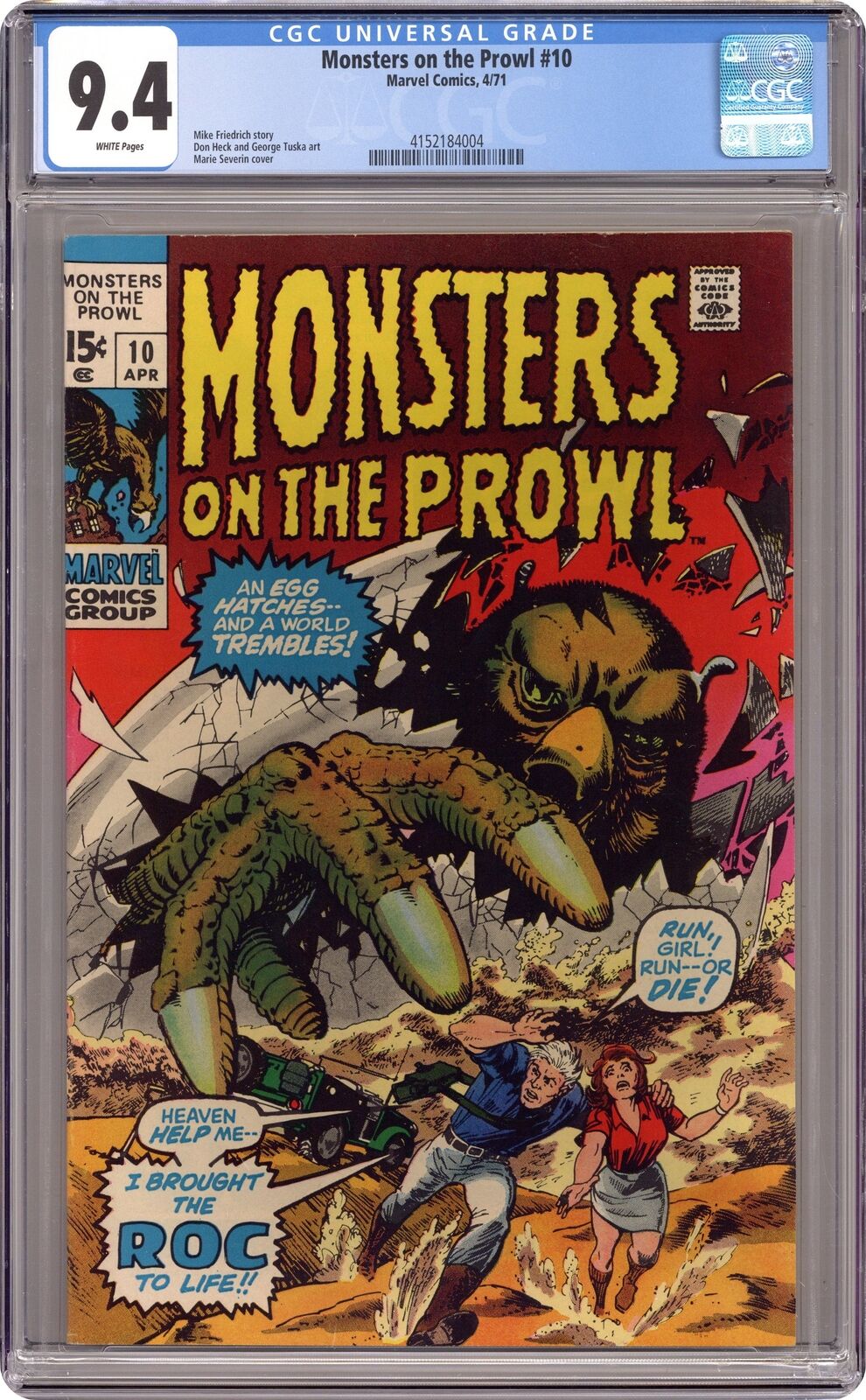 Monsters on the Prowl #10 CGC 9.4 1971 4152184004