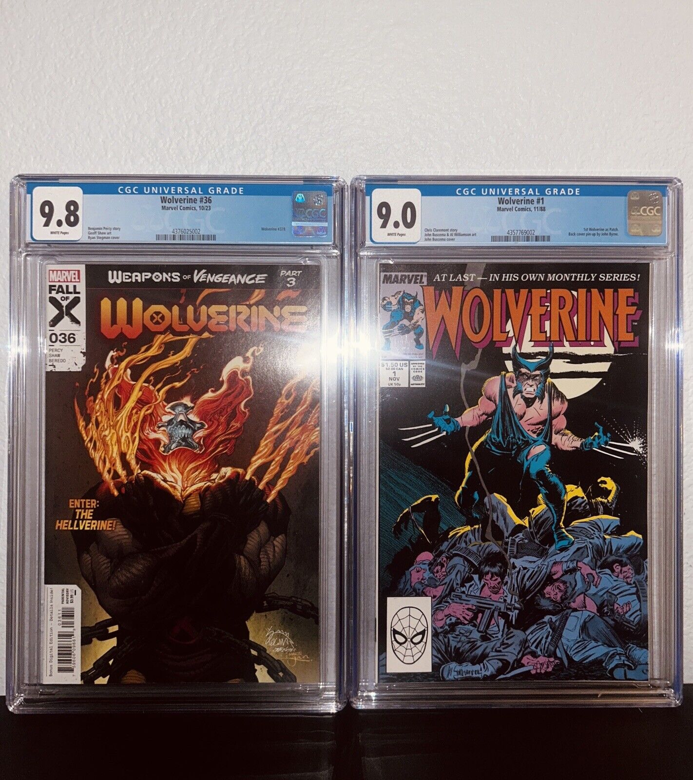 Wolverine #36 CGC 9.8 Hellverine Plus Wolverine #1 1988 CGC 9.0