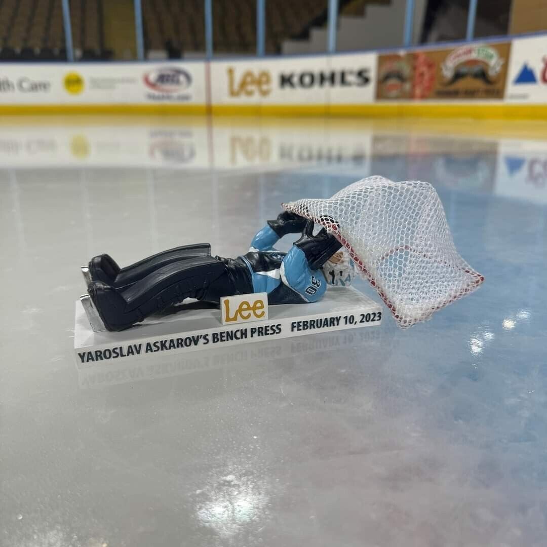 Yaroslav Askarov Bench Press Figurine (1/2500) Milwaukee Admirals Goalie GOAT