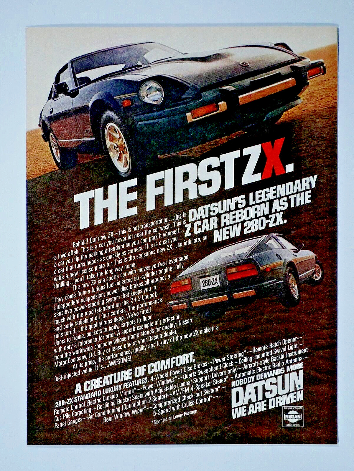 1979 Datsun 280 ZK Vintage The First ZX Original Print Ad-8.5 x 11\