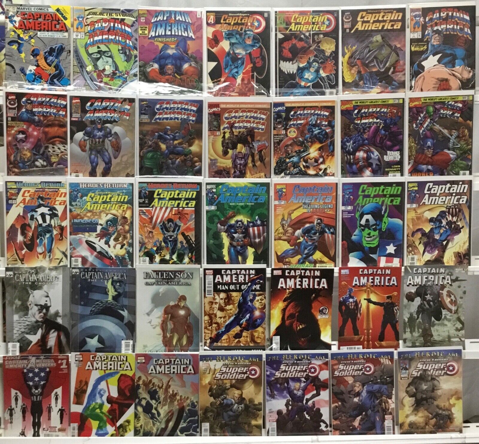 Marvel Comics Captain America Comic Book Lot 35 - Super Soldier, Heroes Return