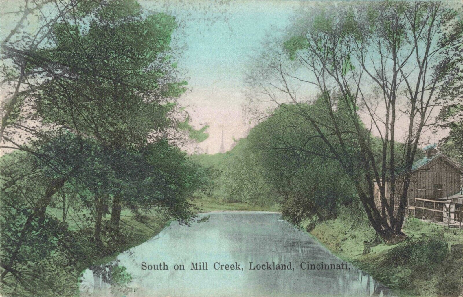 South on Mill Creek Lockland Cincinnati Ohio OH c1910 Postcard