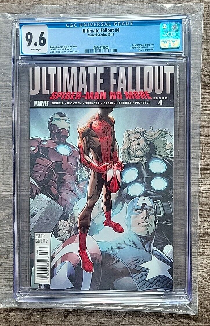 ULTIMATE FALLOUT #4 1st Print CGC 9.6 MILES MORALES SPIDER-MAN 1st App 2011