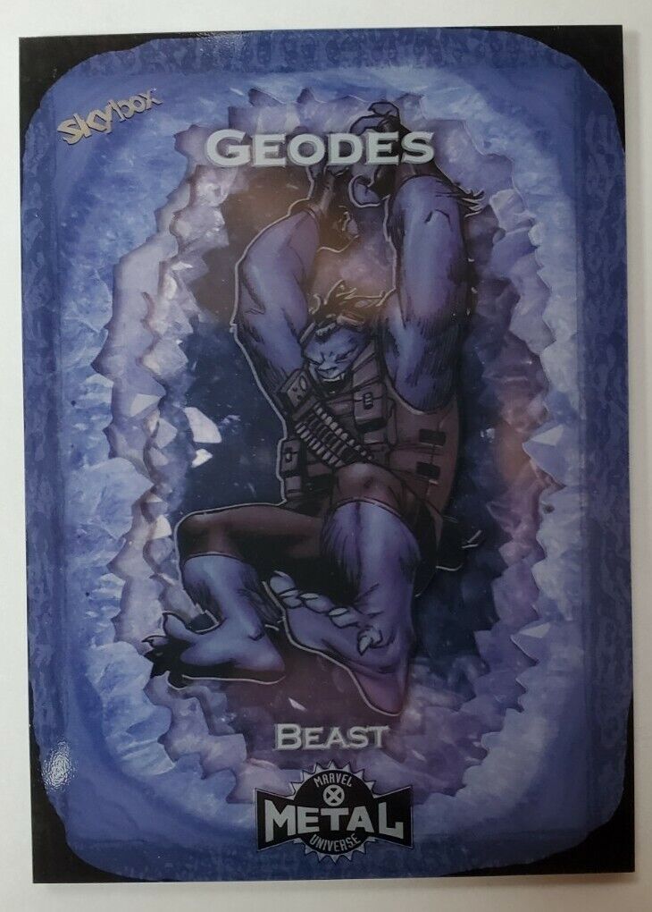 2021 Marvel X-Men Metal Universe Geodes Beast #G3 Super Rare case insert 