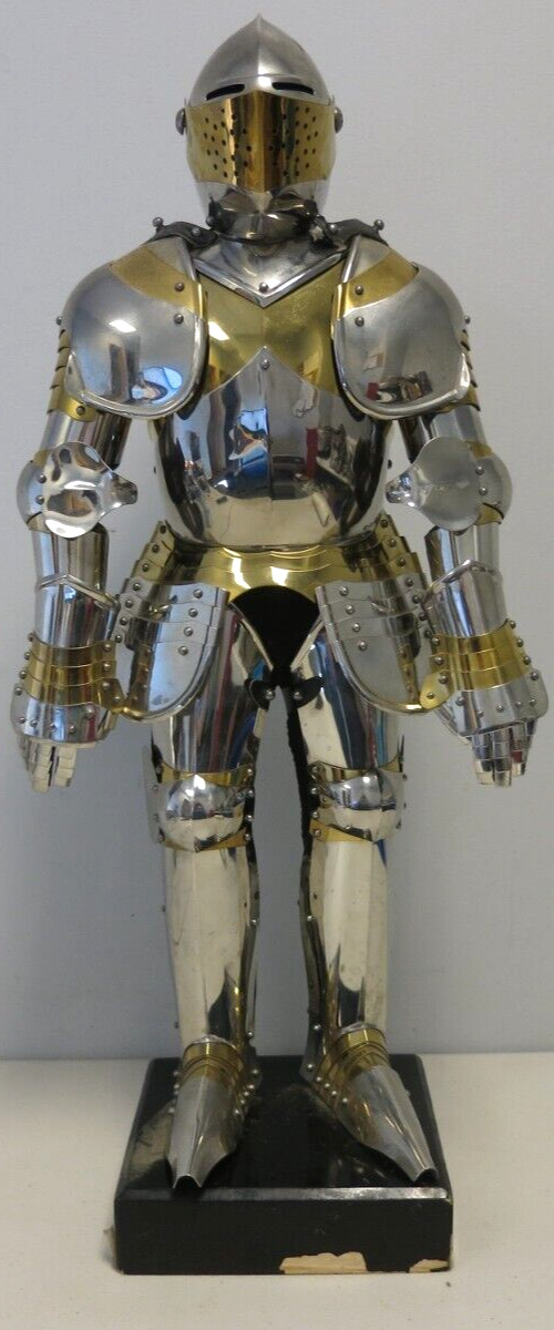 Large Vintage Articulated Medieval Knight Suit Armor Model Late 20th Century