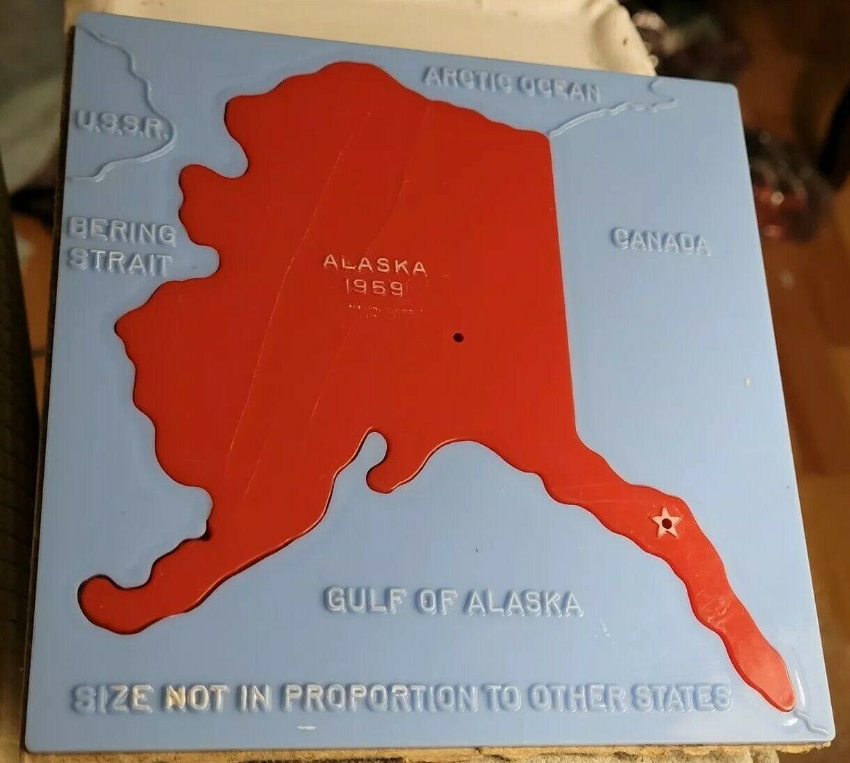 Vintage Plastic Souvenir Alaska 49th State