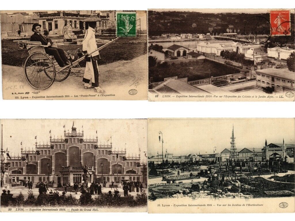 EXPO LYON FRANCE 1914, 37 Vintage Postcards (L6953)