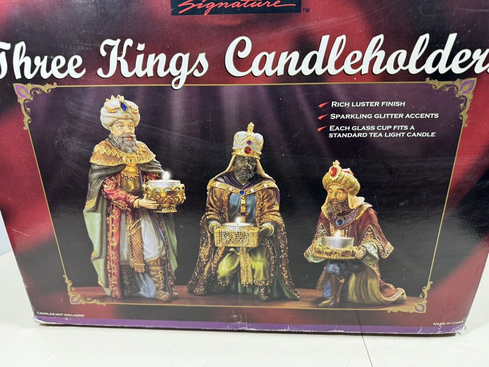 kirkland signature Three Kings Candleholders With Glass Cups For Candles 