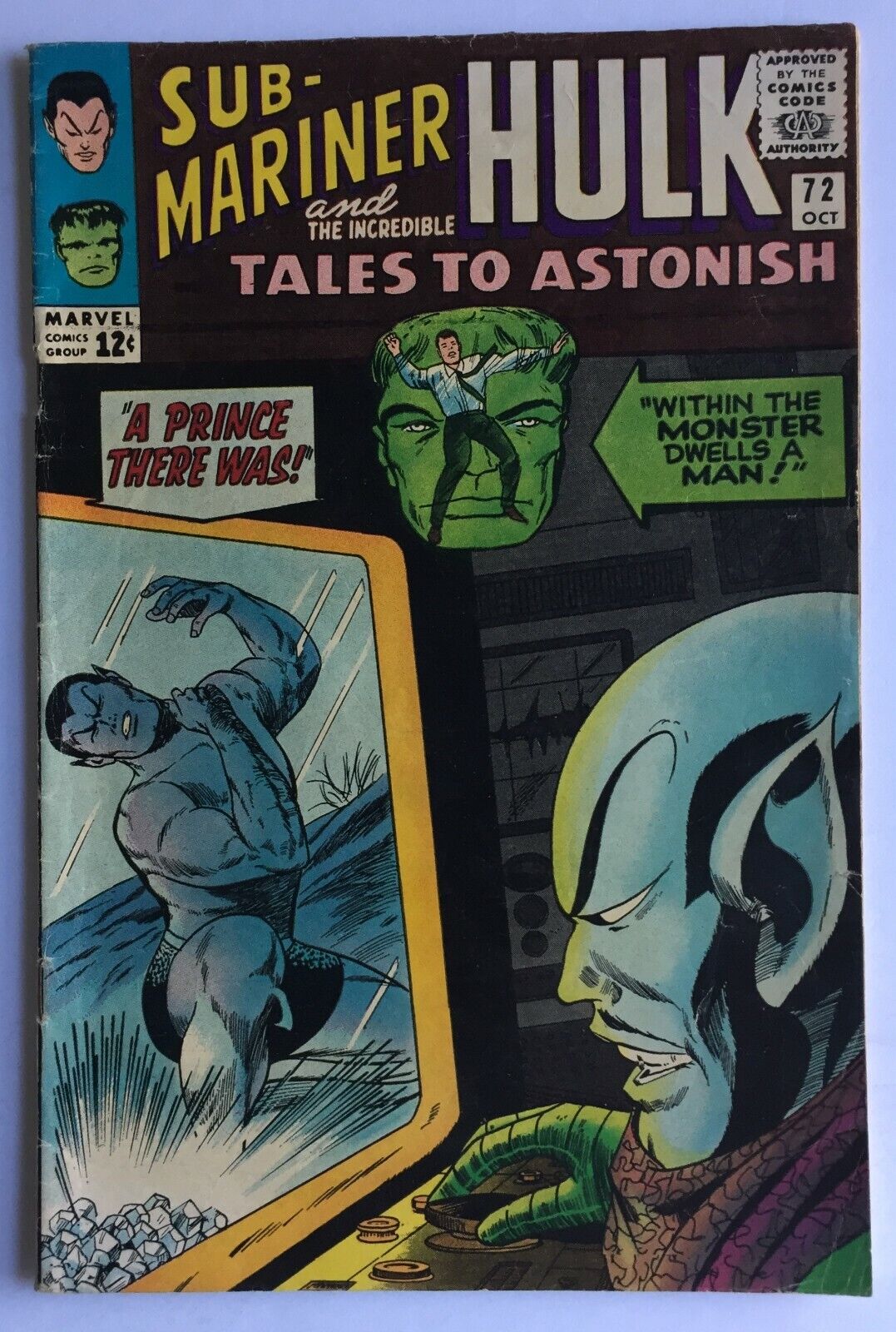 Sub-Mariner and The Incredible Hulk Tales To Astonish #72 (Oct 1965, Marvel)
