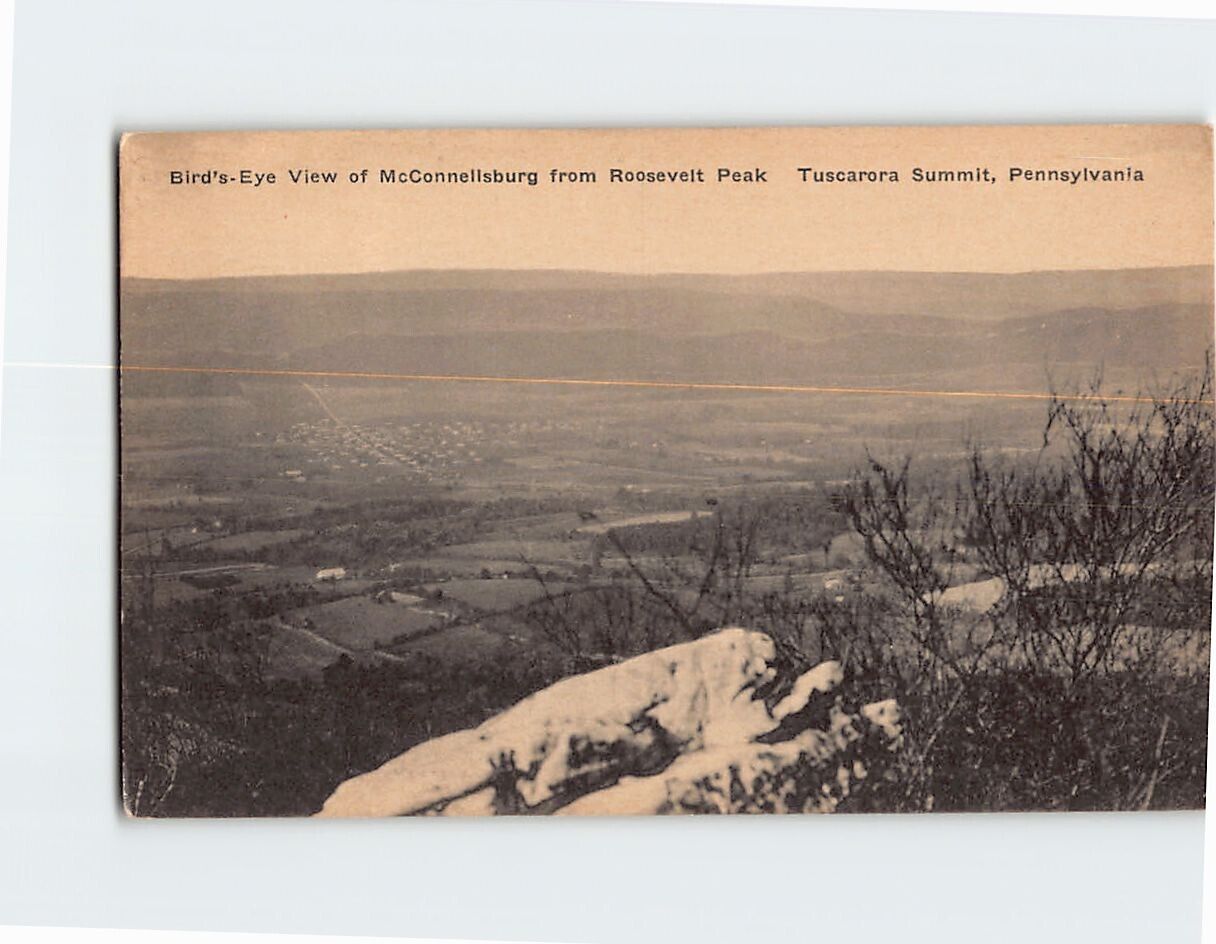 Postcard Bird's-Eye View of McConnellsburg from Roosevelt Peak Pennsylvania