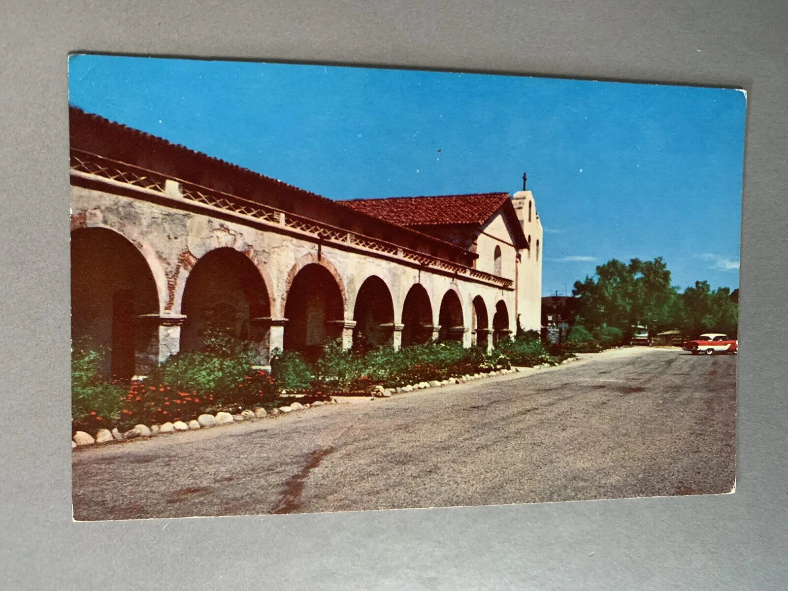 Vintage Santa Ines Mission Santa Barbara California Postcard Unposted 50s 60s
