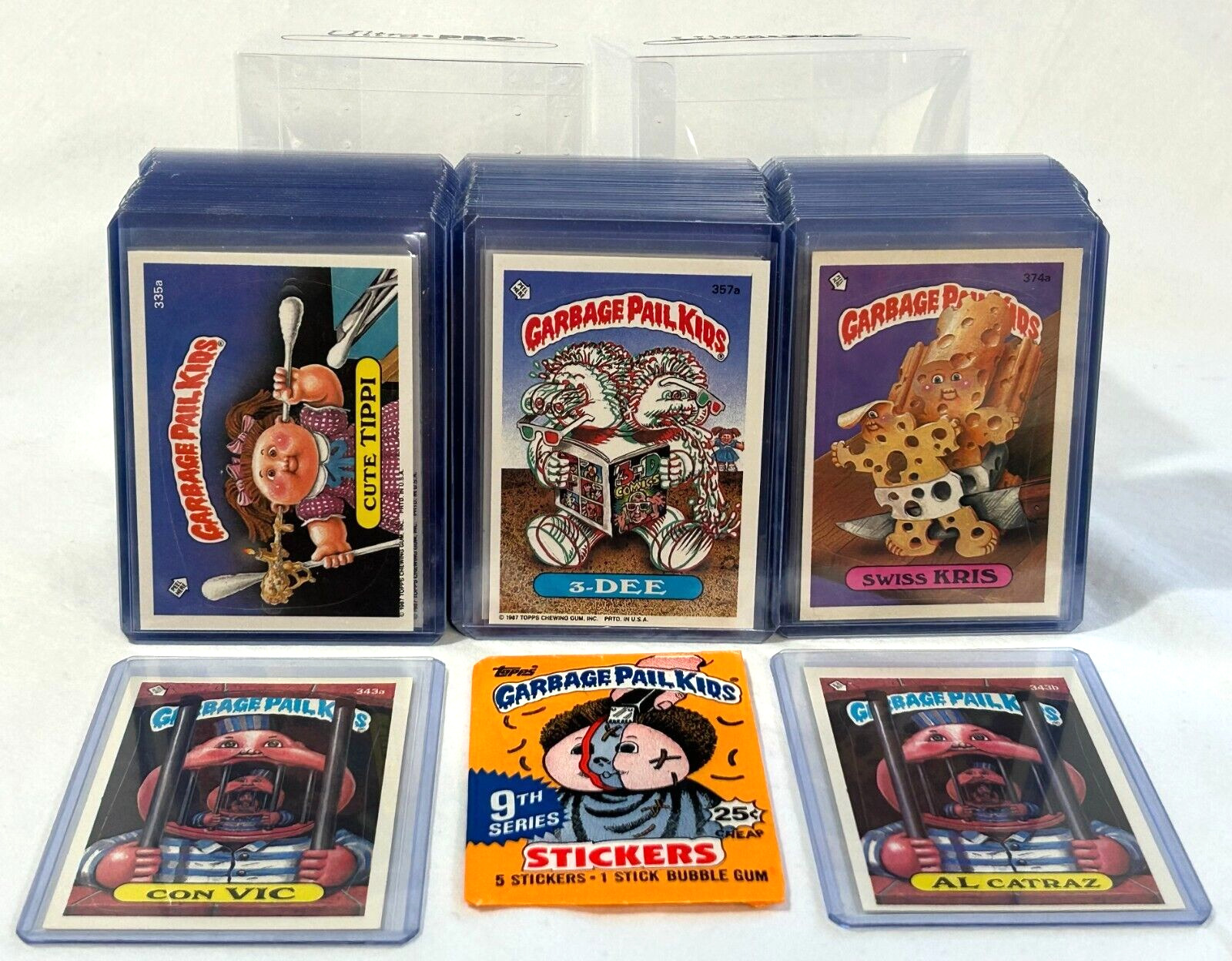 1987 Topps Garbage Pail Kids 9th Series 9 OS9 MINT 88 Card Set in NEW TOPLOADERS