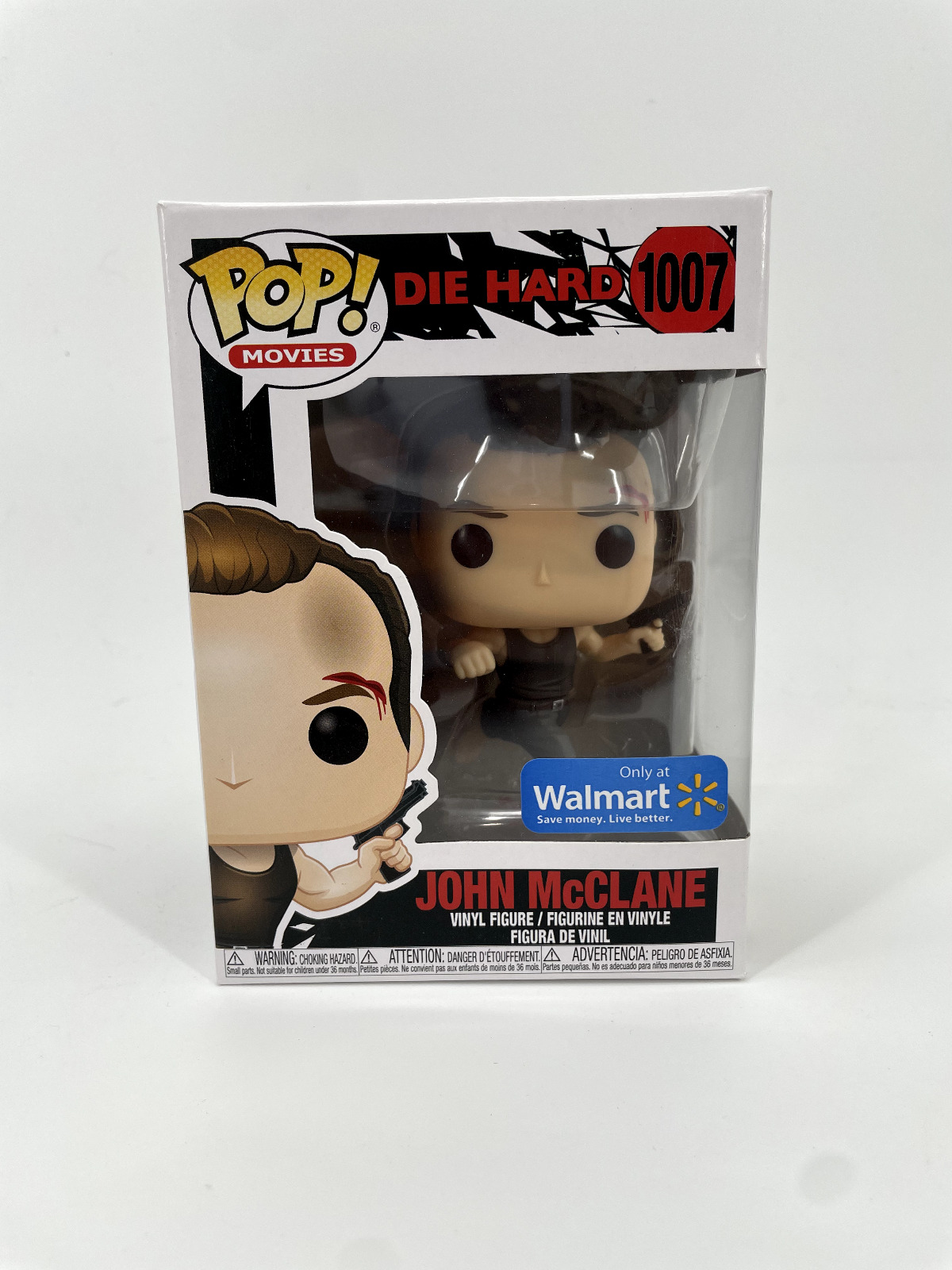 Funko Pop Vinyl: John McClane Walmart #1007 Die Hard Bruce Willis W/Protector