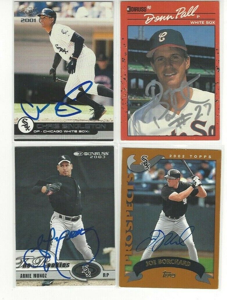 2002 Topps #310 Joe Borchard PROS Signed Baseball Card Chicago White Sox